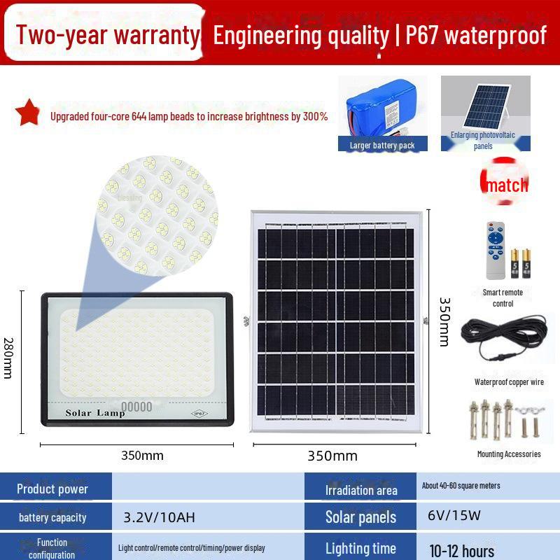 Diyiming Мощный водонепроницаемый солнечный светильник для внутреннего и наружного использования