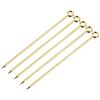 Metal Cocktail Picks, Cocktail Toothpicks, 5-Pack, Reusable Stainless Steel Round Toothpicks for Drinks, Appetizers, and Fruit, Gold