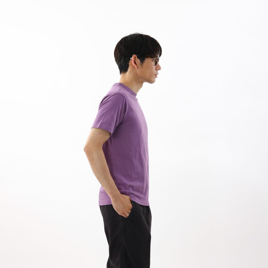 Champion Short Logo Short Sleeve XL T-shirt, Sleeve, 100% Cotton, Classic, One-point Embroidery, T-shirt, Basic, C3-P300Z, Men's, Violet,