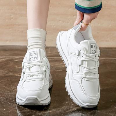 Модные лаконичные кроссовки на платформе с принтом букв, женские осенне-зимние на шнуровке, низкие, повседневные, женские, разноцветные, вулканизированные