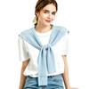 Вязаный ажурный шаль-накидка, легкий дышащий шарф-обертка для шеи для женщин
