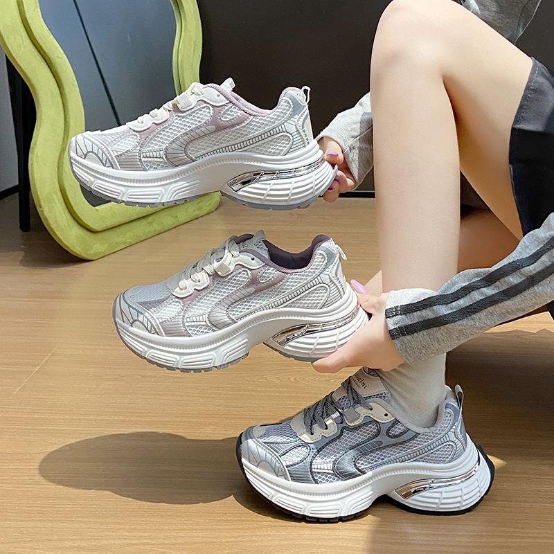 Новые папины кроссовки женские летние студенческие спортивные кроссовки для бега повседневная обувь на утолщенной высокой подошве