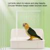 Parrot Bathtub Automatic Circulating Water Birds Shower Bath for Small Medium Birds Parakeets Cockatiel African Grey Lovebird