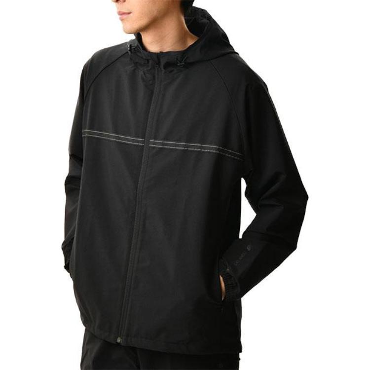 New Balance Куртки Мужские Черные С Капюшоном Умеренного Прямого Кроя JMJL2216-BK