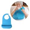 Food-grade Silicone Adult Bib Waterproof Burp Cloth with Food Catcher Part 3D Solid Color Elderly Feeding Apron