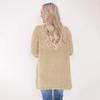 Women's Autumn/winter Knit Solid Color Granular Fleece Double-pocket Sweater
