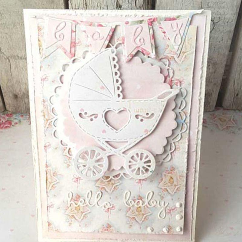 Для Креативных Милых Детских Колясок Металлические Штампы Трафарет DIY Скрапбукинг Инструмент для Тиснения DIY Бумажные Карточки Декор Альбома Лучшая Распродажа