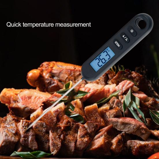 Пищевой термометр, чувствительный зонд, ЖК-дисплей, водонепроницаемый, высокая точность, мгновенное считывание, барбекю, мясо, молоко, электронный цифровой термометр, кухонные гаджеты