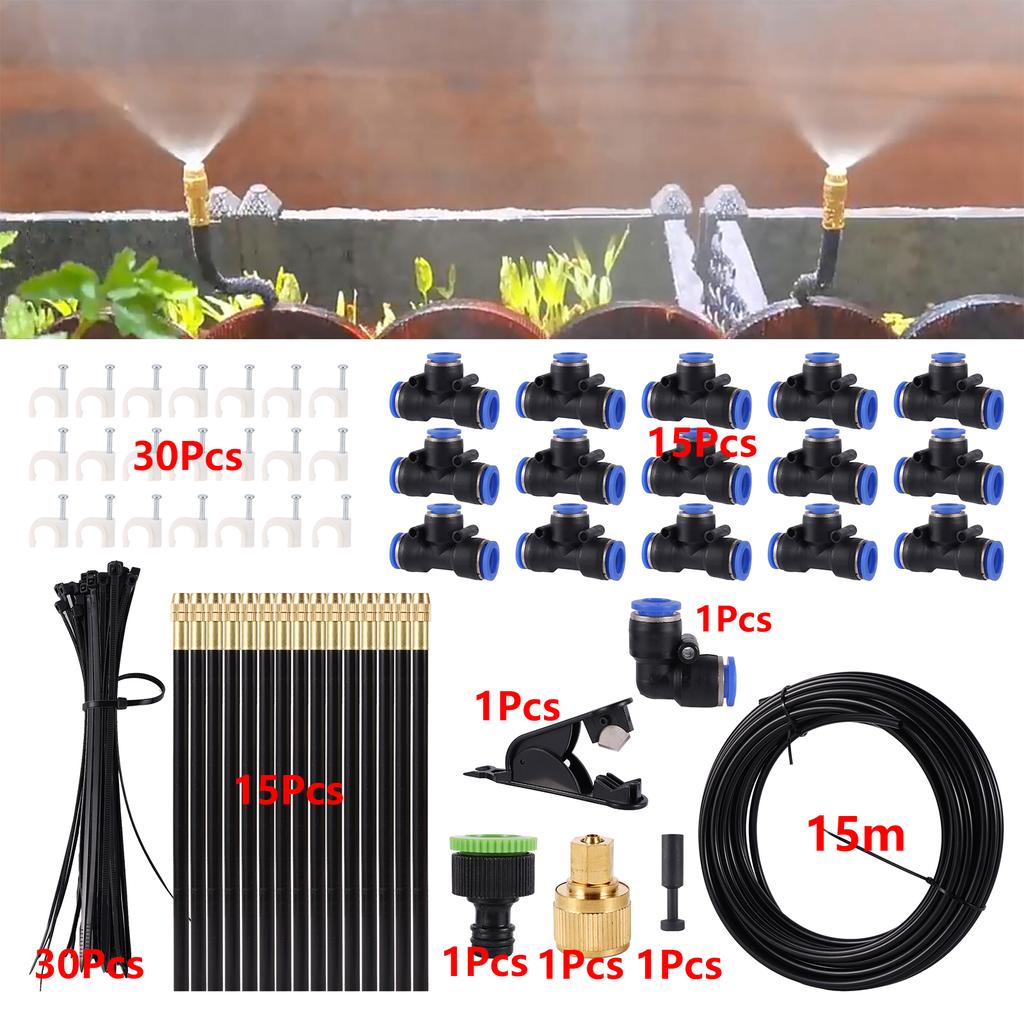 5-20M Universal Way Automatic Atomization Watering Kit Free-Bend Misting Nozzle Flower Irrigation Cooling Humidify Dust Removal