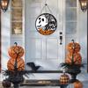 Front Door Sign Cute Ghost Pumpkin Wreaths Spider Web Round Halloween Wreath Decorations For Home Mantle Living Room Entryway
