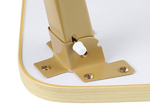 Столик чабудай Pearl Metal (Чайный столик), Натуральный, 60 см шириной x 40 см глубиной x 29,5 см высотой, Складной низкий стол, Отделка под дерево, Поверхность с УФ-покрытием, N-8336