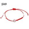 Adjustable Sports Bracelet Themed Braided Bracelet, Hand Woven Rope Wristband with Sporty Daily Wear Accessory Ball Charms, Trendy Wrist Strap