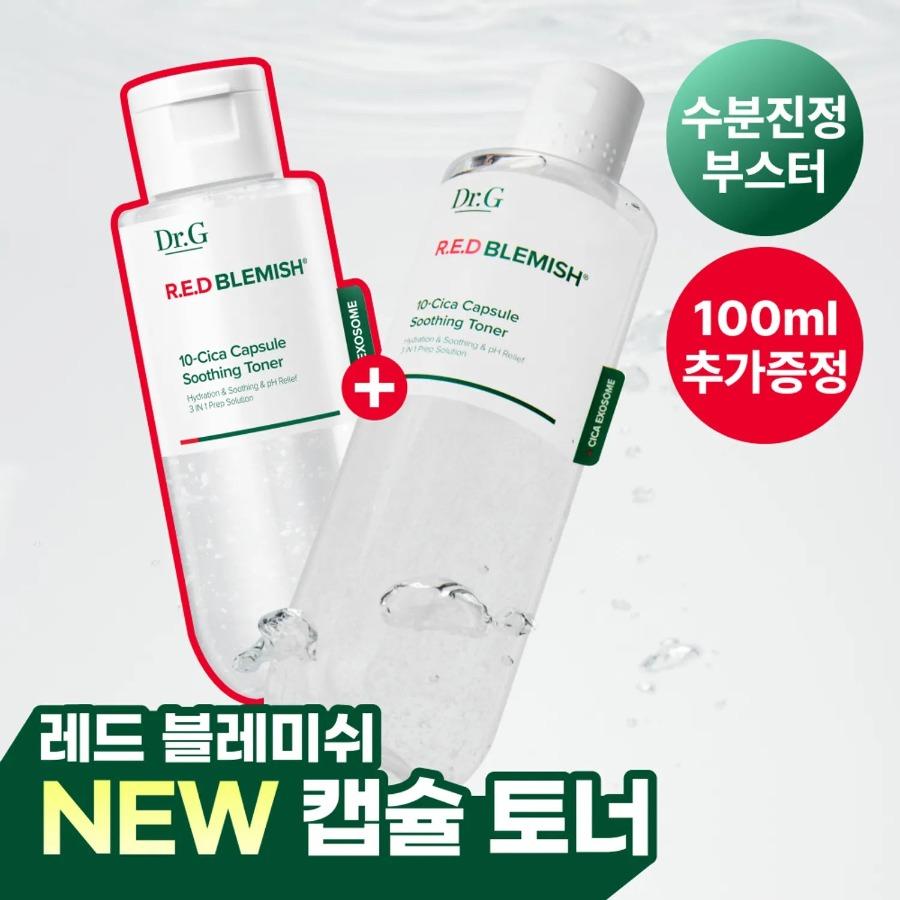 Dr.G Red Blemish 10-Cica Capsule Soothing Toner 300ml Set (+100ml)