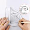 ABS Multifunctional Ruler Math Line Drafting Ruler New Geometric Drawing Ruler Angle Measure