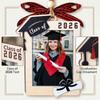 Фоторамка-украшение на выпускной 2026 года, деревянная рамка для фото выпускника, подвесное украшение в подарок выпускнику и на елку