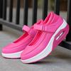 Thick Soled Women's Shoes New Comfortable Casual Shoes Fashionable Mesh Summer Outdoor Height Increasing Nurse Shoes Flat Bottom