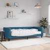 VidaXL Daybed with Mattress Blue 90x200 Cm Velvet 3196666
