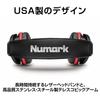 Numark HF175 Closed-Back Portable Monitoring DJ Headphones with 40mm Drivers, Soft Leather Earpads, and a 3m Straight Cable, Black & Red