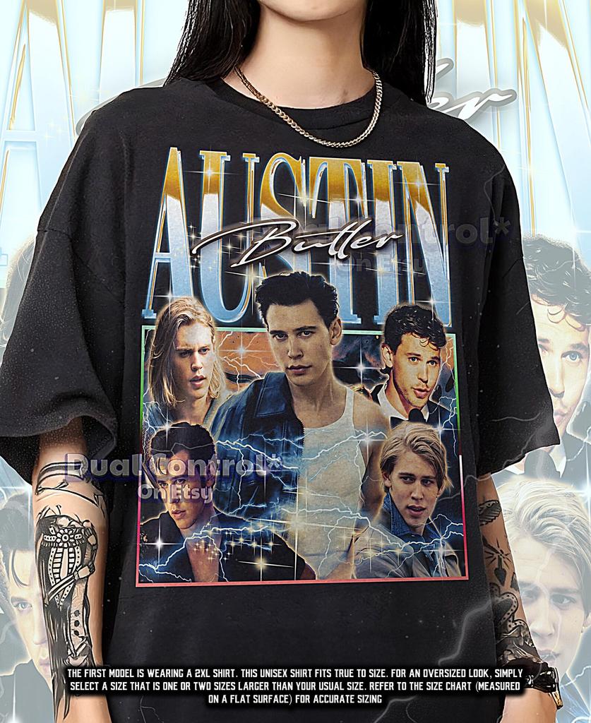 AUSTIN BUTLER Bootleg Shirt, Austin Butler Retro Tees, Elvis Star T-Shirt, Rock Longsleeve, Austin Butler Vintage Sweater #saf