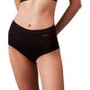 Breathable High-Waisted Triangle Solid Color Soft Underwear Women Underwear Black QD5173-001