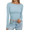 Women's Fashion Casual Slim Long Sleeve Bottom Shirt Outerwear Tops