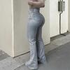 Новые джинсы клеш с высокой посадкой для женщин, эластичные, утягивающие и приподнимающие бедра брюки, уличный стиль
