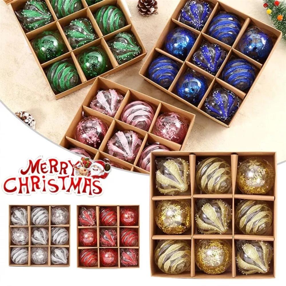 9Pcs/Set Suspensable Christmas Tree Balls Baubles Multicolor Xmas Tree Decoration  Party