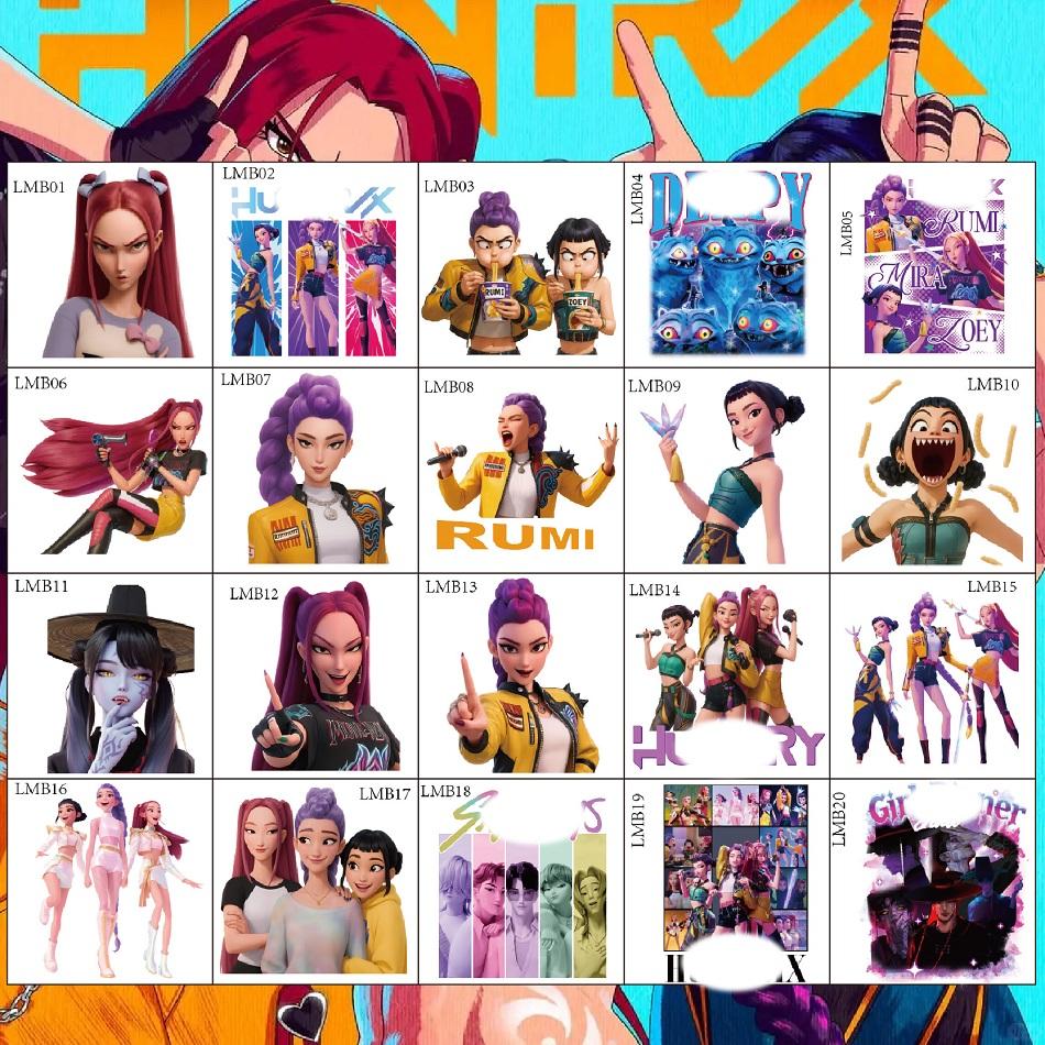 10/20/30 шт. K-Pop Охотник на демонов Аниме периферия Мультяшные граффити Креативные тату-наклейки наклейки милые переводные татуировки