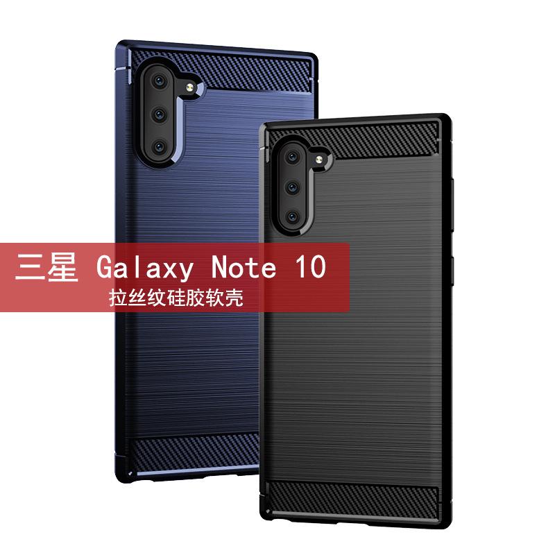 Подходит для чехла для мобильного телефона Samsung Note11, Samsung Note11 + защитный чехол, мягкий чехол с рисунком из матового углеродного волокна, защищающий от падений