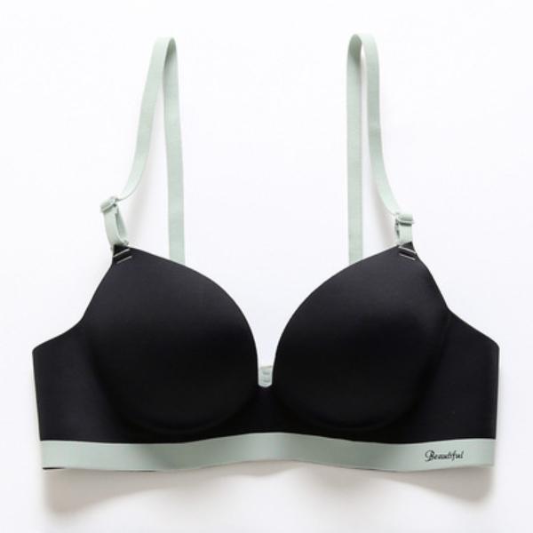 Sexy Ladies One Piece Seamless Bra Letter Printing No Steel Ring Bra Adjustable Underwear Women's Push Up Bra