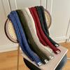 Niche Design Thin And Narrow Strip Solid Color Wool Scarf Women'S Winter High-End Fashion Knitted Scarf