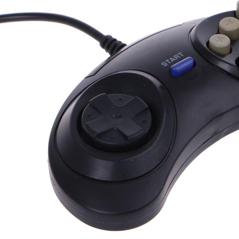 Новый 6-кнопочный проводной контроллер Pad геймпад для Mega Drive Megadrive Sega MD Genesis