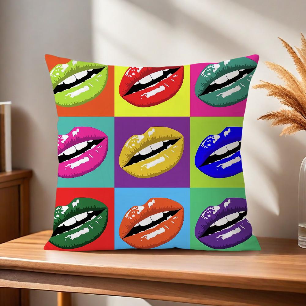 Comfortable Soft Flowers Warhol Pillow Case A-Andy for Sofa Living Room Home Office Decor and Protective Pop Covers