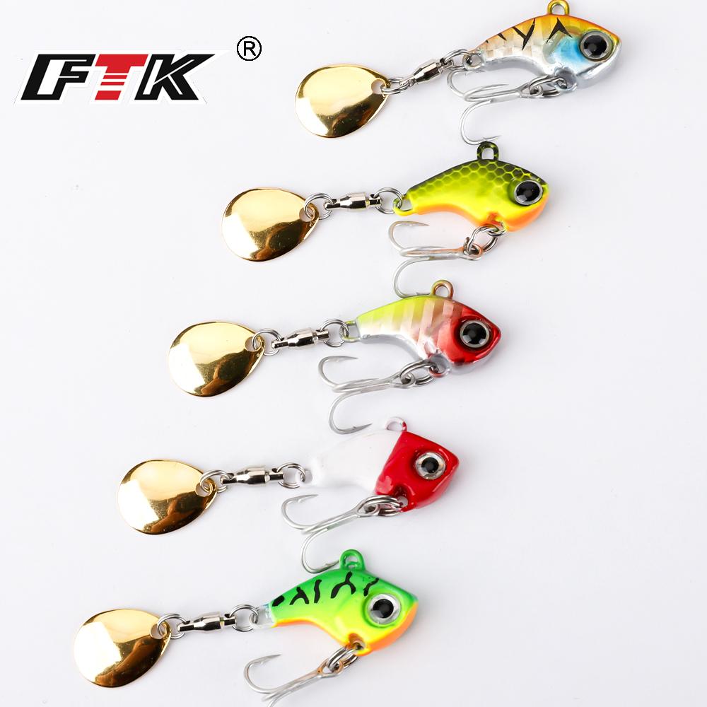 5pcs Luya Bait Metal VIB Small Cyclone Rotary Vibration VIB Glitter Iron Plate Sea Fishing Freshwater Bait