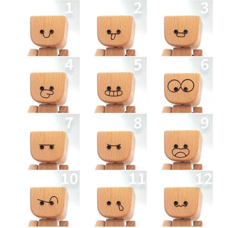 Статуэтка трясущегося человека Ручная работа Деревянная фигурка человека для подарка мужчине В комплекте аксессуары с живым выражением, книжная полка, украшения для автомобиля, рождественский подарок