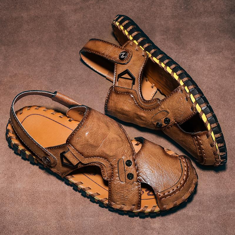 Fashion Summer Hot Selling Men's Beach Casual Shoes Soft Soles Comfortable Handmade Soles Sandals High-quality Camping Shoes for Men's