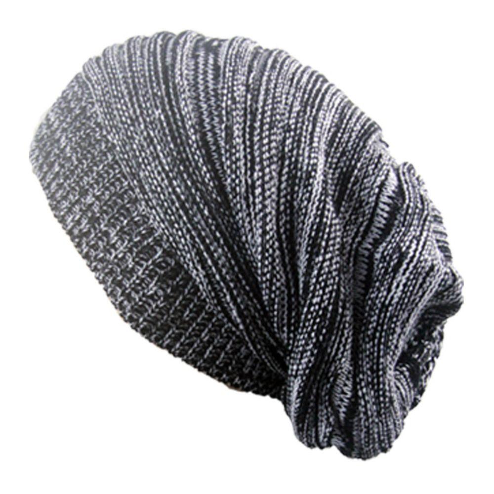 Unisex Winter Knitted Hat Warm Wool Cap Casual Ski Cap Hip-hop