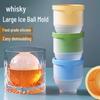 Large Silicone Ice Ball Mold for Whiskey and Home Use - Food Grade, Spherical Ice Cube Tray