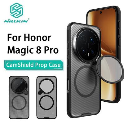 Для чехла телефона Honor Magic 8 Pro Nillkin CamShield Prop Магнитная Прозрачная Версия Жесткий ПК+ТПУ Оболочка Ударопрочная Задняя Крышка