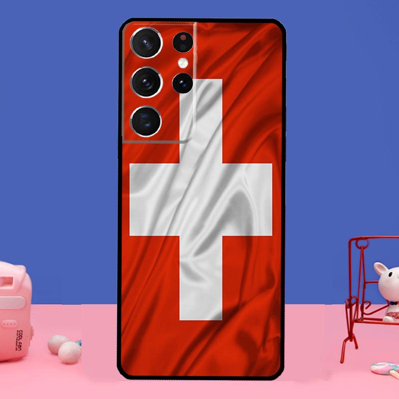 Чехол с изображением швейцарского флага Швейцарии для Samsung Galaxy S22 S21 Note 20 Ultra Note 10 S8 S9 S10 Plus S20 FE