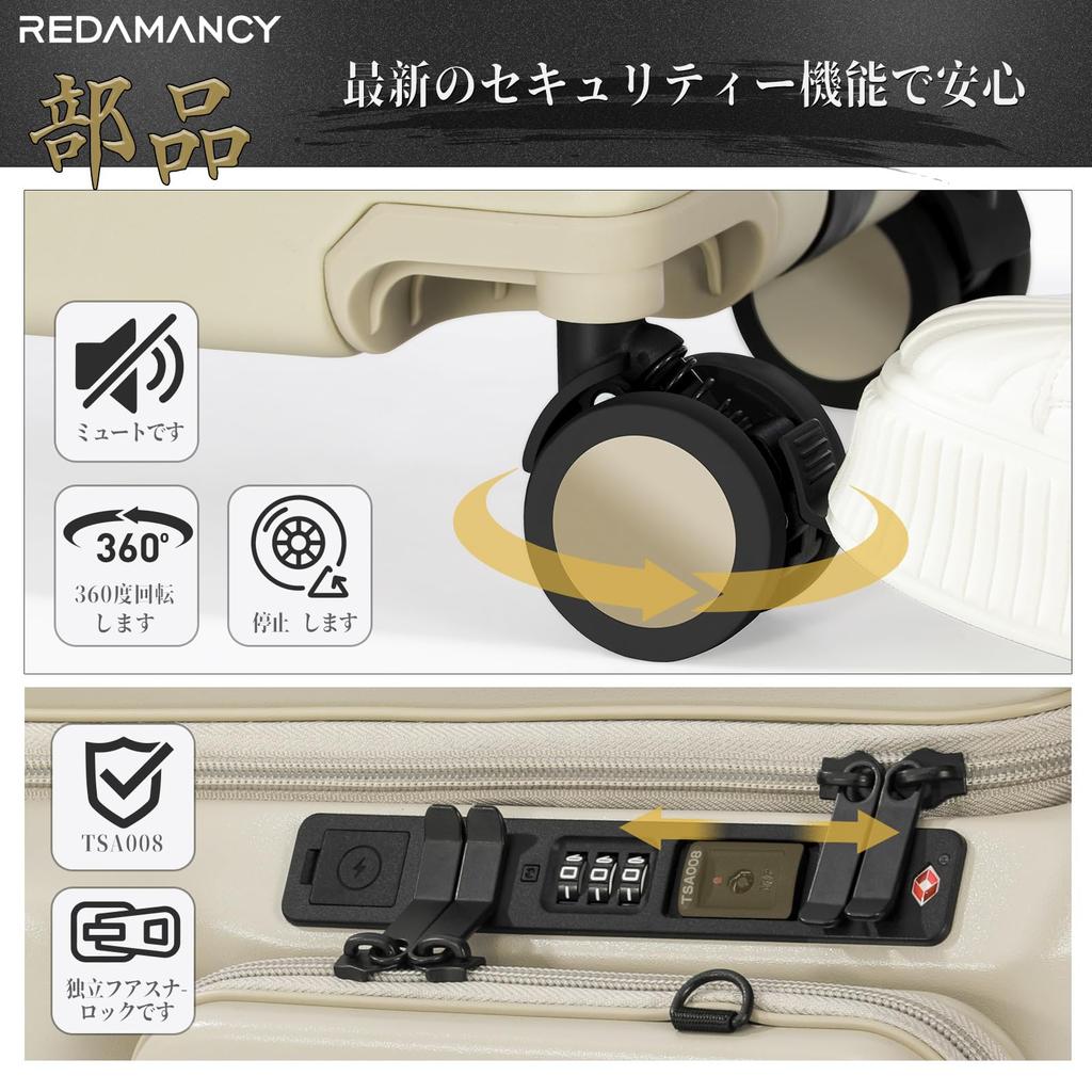 Design Guided by Active Flight Attendants Suitcase Company Front Opening With Stopper Single Door Multifunctional Carry Case Mobile Stand USB Port