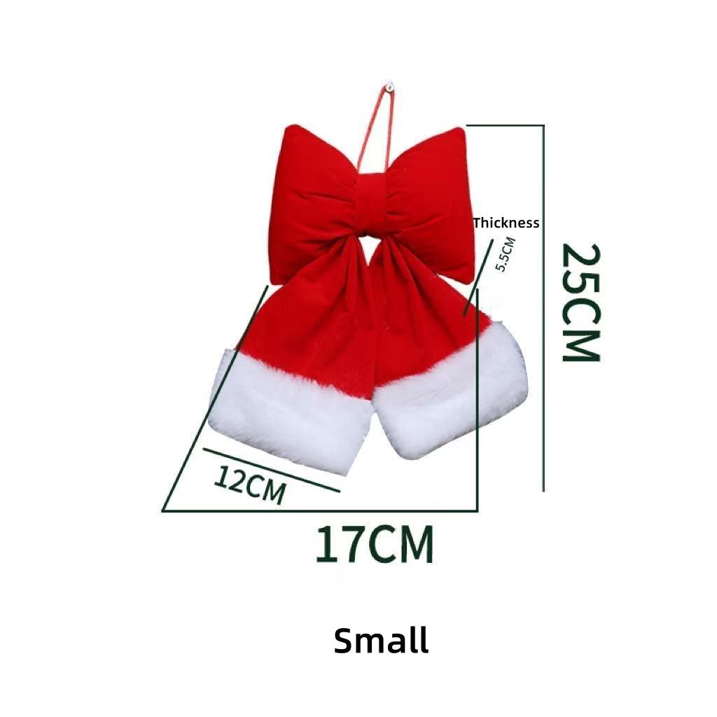 Velvet Ribbon Bow Luxurious Christmas Decoration Pendant Handcrafted Velvet Bow Versatile Festive Bow Ornament For Showcase Door
