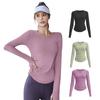 Women's Gym Tops Fitness T-Shirt Long Sleeve Yoga Top Seamless Running Stretchy Sports Top Workout Shirts Fitness Clothes