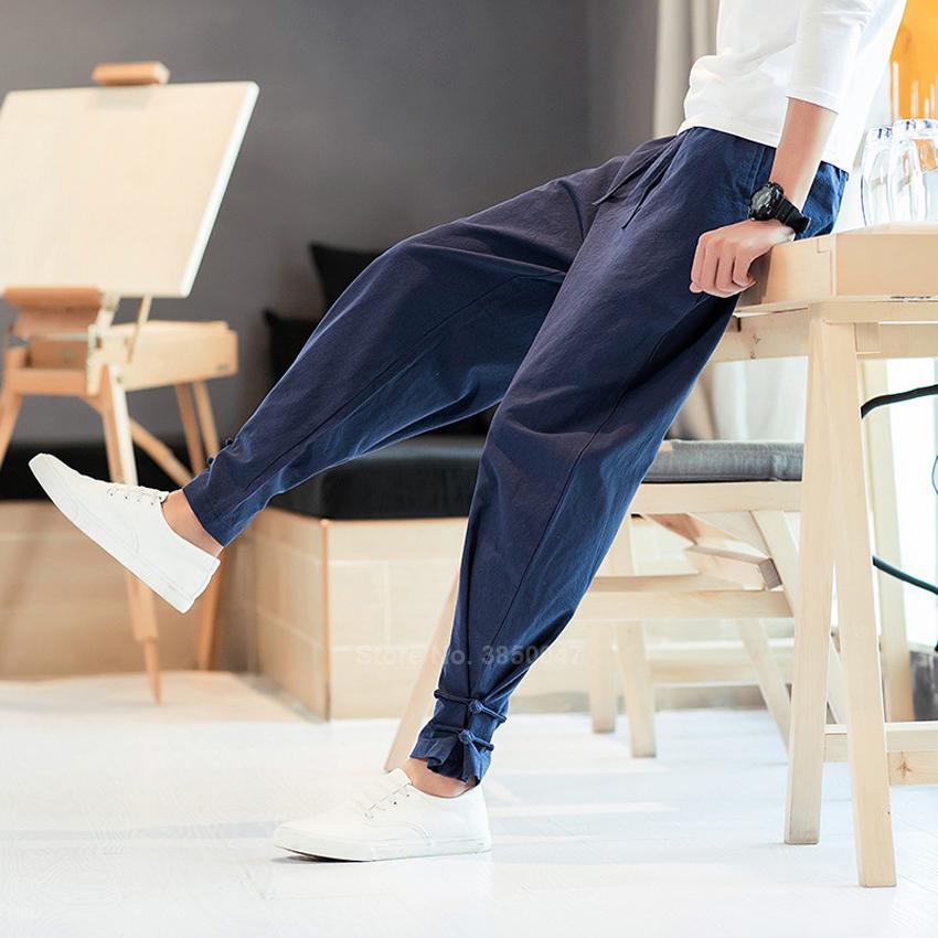 Мужские брюки в японском стиле, костюм самурая, винтажные мужские брюки, винтажные шаровары больших размеров, кимоно юката, уличная одежда