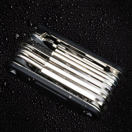 Наборы для ремонта велосипедов 16 в 1, многофункциональный велосипедный инструмент с лопатками для шин, шестигранный ключ для спиц, складной