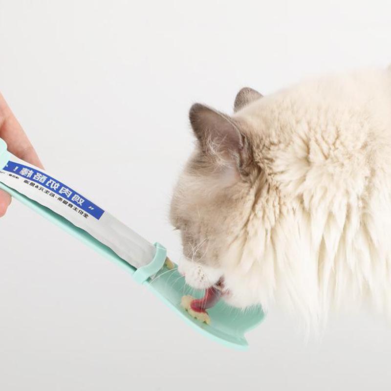 Ложка для кормушки для кошек Loving Cat Strip Feeder Squeezer Pet Cat Strip Feeder Spoon для кошек и кошек Cat Strip Spoon Supplies