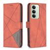 For Xiaomi Redmi 15 5G (Global) (169mm) Phone Case BINFEN COLOR Wallet Stand Geometry Imprinted Leather Cover