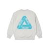Palace Spring 2023 Tri-Ferg Fleece Crewneck Sweatshirt Unisex Tops Grey PLC23030
