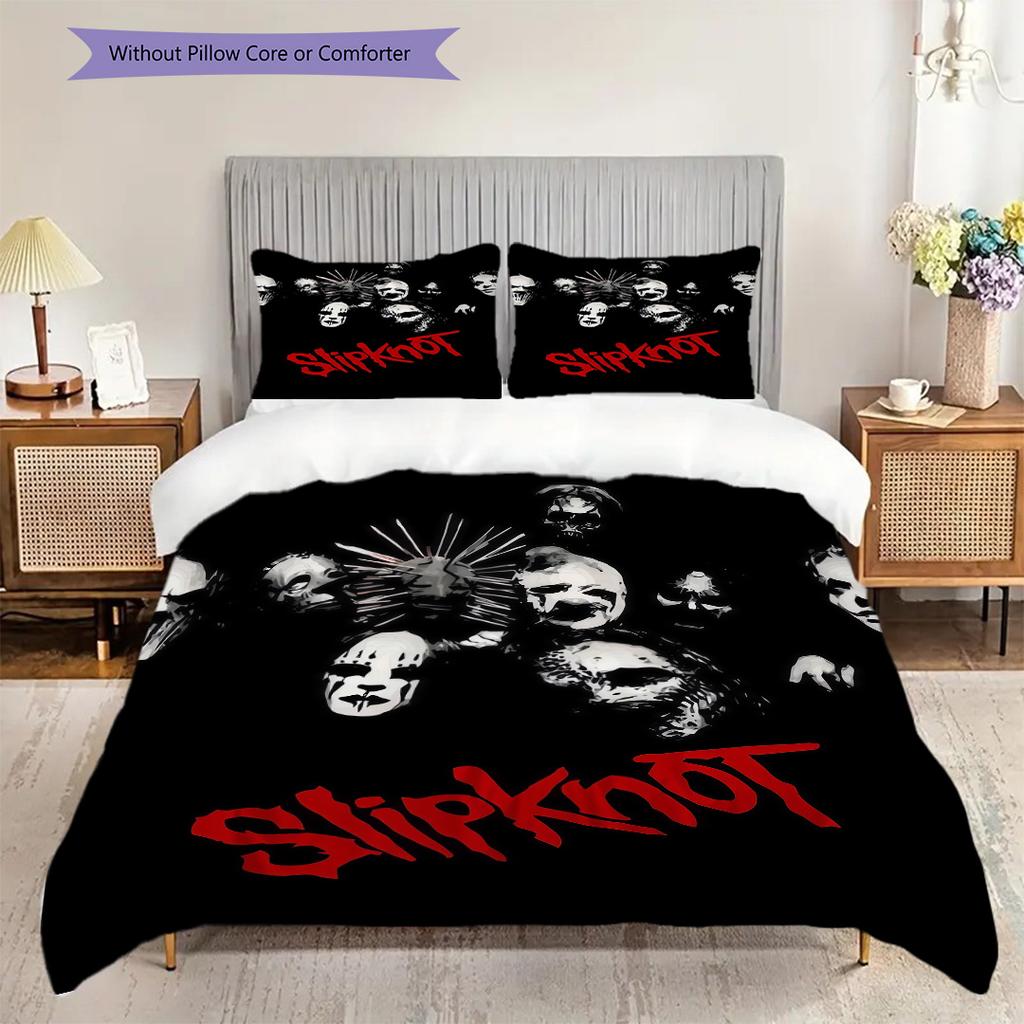 Slipknot Band Set Bedding 1 Duvet Cover 2 Pillowcase Without Core Soft And Comfortable Christmas Birthday Gift Bedding Set Bedding