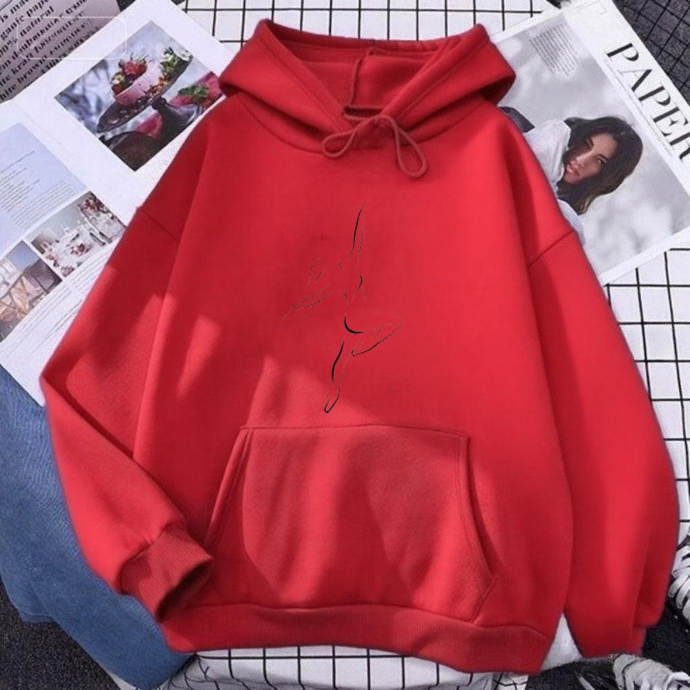 Minimalist Dance Hoodie Ballet Line Art Gift for Dance Enthusiasts Dance Pullover Warm Hoodie Long Sleeve Unisex Pullover